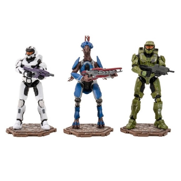 Halo Heroes & Villans Spartan Action Figure 3 Pack ~ NEW - Picture 2 of 10